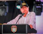El presidente visitó Uribia, La Guajira, para presentar el Plan de Abastecimiento de Agua Potable para ese departamento. FOTO: CORTESÍA PRESIDENCIA