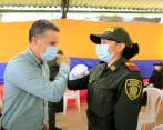 Las primeras mujeres en graduarse como auxiliares de la Policía lo hicieron en julio de 2020 para prestar servicio en Medellín. FOTO: CORTESÍA GOBERNACIÓN DE ANTIOQUIA