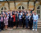 Óscar Iván Zuluaga posó en una foto con la mayoría de la bancada del Centro Democrático. FOTO CORTESÍA