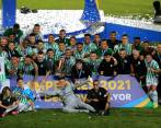 Atlético Nacional celebra el título de la Copa Betplay que le dio el cupo a Copa Libertadores de 2022. FOTO JAIME PÉREZ 