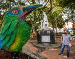La exposición Esculturas de Flores se puede ver en el centro de la ciudad. FOTO Carlos Velásquez