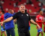 La satisfacción por el deber cumplido, cuando Luis Fernando Suárez logró la clasificación a Qatar sobre Nueva Zelanda. FOTO getty