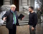 Johnson visitó Ucrania tres veces como jefe de Gobierno britanico. FOTO: EFE