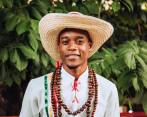 Esnaider Javier Castillo, de 24 años, participó en el festival de música del Pacífico Petronio Álvarez en Cali (Valle), una semana antes de ser asesinado en Barbacoas, Nariño. FOTO cortesía.