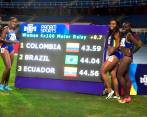 Las integrantes del relevo le dieron alegría a Colombia. En este deporte suma 2 oros, 4 platas y 10 bronces. FOTO cortesía