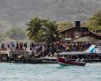 Los migrantes deben atravesar el golfo antes de internarse en la selva. Foto: Manuel Saldarriaga. 