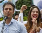 El alcalde de Medellín, Daniel Quintero, durante una concentración en La Alpujarra, en junio de 2022. FOTO: MANUEL SALDARRIAGA QUINTERO