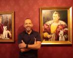 Gabriel Ortega convirtió a Tintín en su alterego luego de pasar su infancia entre cómics, ahora lo pone en sus pinturas para viajar a través del arte y hacer parte de la historia. FOTO Carlos Velásquez