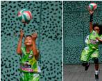 Juan David Martínez y Johan Trujillo son dos de los referentes del equipo de voleibol de San Pedro de Urabá. FOTO: DONALDO ZULUAGA CORPORACIÓN LOS PAISITAS 