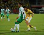 Tomás Ángel jugó en la posición de 9 y, con el penalti, ajustó 3 anotaciones consecutivas con el club verdolaga. FOTO atlético nacional