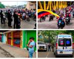 Locales comerciales, farmacias y tiendas siguen a medio abrir con surtidos que están a punto de acabarse; y se repiten convocatorias a nuevas marchas y plantones. Los barequeros y jornaleros no han podido volver a trabajar. FOTOS: EL COLOMBIANO Y CORTESÍA
