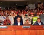 Lucas Cañas, presidente del Concejo, ha defendido la venta de las acciones que le quedan a EPM en UNE. FOTO JAIME PÉREZ