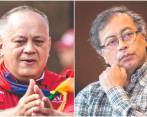 El candidato Gustavo Petro (izq.) recibió apoyo desde Venezuela con el comentario que el chavista Diosdado Cabello (der.) hizo con el fin de que no vaya a ser asesinado. FOTOS Camilo Suárez y Getty