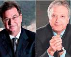 A la izquierda, el banquero Jaime Gilinski y a la derecha, Gonzalo Pérez, presidente de Sura. FOTO EL COLOMBIANO 