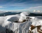Según el Servicio Geológico Colombiano, el nivel de actividad del volcán Nevado del Ruiz permanecerá en nivel naranja por varias semanas. FOTO: SGC