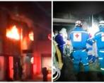 Incendio en el Hospital Departamental de Villavicencio. FOTO Twitter