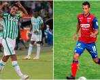 Jéfferson Duque (izquierda) no anotaba en la Liga desde el 10 abril cuando Nacional superó 2-0 a América. Andrés Ricaurte está a la espera de valoraciones para definir incapacidad. FOTOs carlos velásquez