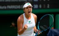 María Camila Osorio Serrano ganó su primer partido en un Grand Slam, lo hizo en Wimbledon. FOTO CORTESÍA 