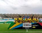 Leones empataba 3-3 con Valledupar y el partido fue suspendido por invasión al campo de los hinchas locales. FOTO CORTESÍA DIMAYOR 