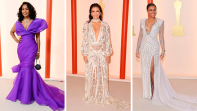 Angela Bassett, Eva Longoria y Ariana DeBose. FOTOS Cortesía E! Entertainment @EOnlineLatino
