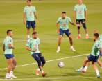 Brasil durante uno de sus entrenamientos en Qatar. FOTO: EFE