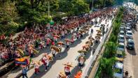 El ganador absoluto del Desfile de Silleteros fue Henry de Jesús Londoño Patiño, de la vereda Barro Blanco, de la categoría Monumental. Foto: CAMILO SUÁREZ ECHEVERRY.