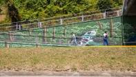 La riqueza hídrica de Antioquia también se plasmó en estos murales. Fotos: Carlos Velásquez