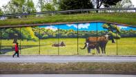 La zona lechera es muy importante para el departamento, por esta razón hay murales que la destacan. Foto: Carlos Velásquez