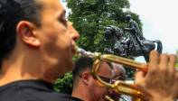 Este concierto fue la apertura del programa denominado “Serenata Filarmónica”, en el que la orquesta llevará su música a diferentes escenarios de la ciudad. Foto: MANUEL SALDARRIAGA QUINTERO.