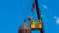 El desmonte se produjo tras el riesgo que supuso el desprendimiento de una parte de ella y el desgaste general de la obra. Foto: Esneyder Gutiérrez