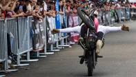 Adrenalina, motores y mucha destreza que busca incentivar esta práctica desde la legalidad, cumpliendo con las normas de seguridad vial. Foto: MANUEL SALDARRIAGA QUINTERO.