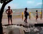 Desde el final de la tarde, cuando Julia aún era una tormenta, los habitantes de San Andrés comenzaron a reportar fuertes vientos en las calles. FOTO Cortesía