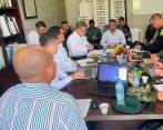 En la reunión estuvieron presentes los secretarios de Seguridad departamental, así como altos mandos militares y de Policía. FOTO: Cortesía Gobernación de Antioquia.