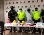 Alias Carro Loco, presunto líder de la Primera Línea que fue capturado en Medellín. FOTO: Cortesía Policía Nacional.