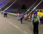 Contra este planchón colisionaron las dos mujeres en el puente de la Madre Laura. FOTO: CORTESÍA