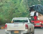Los migrantes regresan de Necoclí al interior de Colombia en tractomulas porque no tienen cómo pagarse un pasaje. FOTO: CORTESÍA HANNS SEIDEL