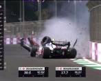 El momento del accidente de Mick Schumacher en la Fórmula 1. FOTO: CORTESÍA.