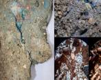 Plastiglomerado registrado en el estudio de la Universidad del Norte y la Universidad del Atlántico. Los plastiglomerados son un nuevo tipo de roca formado por fragmentos de plástico y rocas. Foto Cortesía Portal de Noticias Universidad del Norte. 