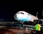 El avión quedó con la trompa destruida. FOTO: TOMADA DE REDES SOCIALES