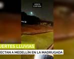Afectaciones en Medellín por fuertes lluvias en la madrugada 