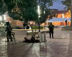 En este punto del parque de El Carmen de Viboral se registró el tiroteo que cobró la vida de dos personas. FOTO: CORTESÍA MI ORIENTE