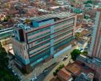Ocho pisos tiene la torre de la nueva unidad hospitalaria de Buenos Aires, ya terminada en su infraestructura. FOTO CORTESÍA