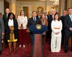 Con el pleno de su gabinete, Petro ratificó que “no va a renunciar a reformar para mejorar la salud”. FOTO Presidencia