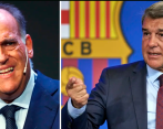 El Barcelona argumenta que Javier Tebas (izquierda en la foto), además de presentar supuestas pruebas falsas, se atribuyó funciones que no le corresponden FOTOS GETTY 