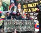 Así apareció “John Mechas” (centro de la mesa) en el video del 24 de julio de 2021, en el que envió un saludo a los frentes del bloque Magdalena Medio, incluyendo al 36. FOTO tomada de video