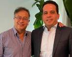 El presidente de izquierda, Gustavo Petro, y el actual presidente del Partido Conservador, Carlos Andrés Trujillo, se reunieron tras la elección. Los godos cuestionan esa amistad. FOTO CORTESÍA
