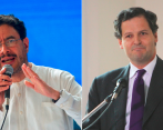 El senador Iván Cepeda y el exnegociador de paz, Sergio Jaramillo. FOTO: Camilo Echeverry y Colprensa