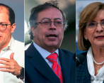 El fiscal Francisco Barbosa, el presidente Gustavo Petro y la procuradora Margarita Cabello. FOTO: COLPRENSA