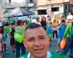 Los líderes comunales y las familias de Santo Domingo La Torre salieron a disfrutar una jornada cívica en las calles. IMAGEN TOMADA DEL VIDEO