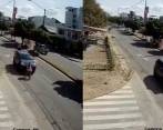 Después de pasarle el carro por encima a la mujer y el niño, el conductor se dio a la fuga. FOTO CAPTURA DE VIDEO